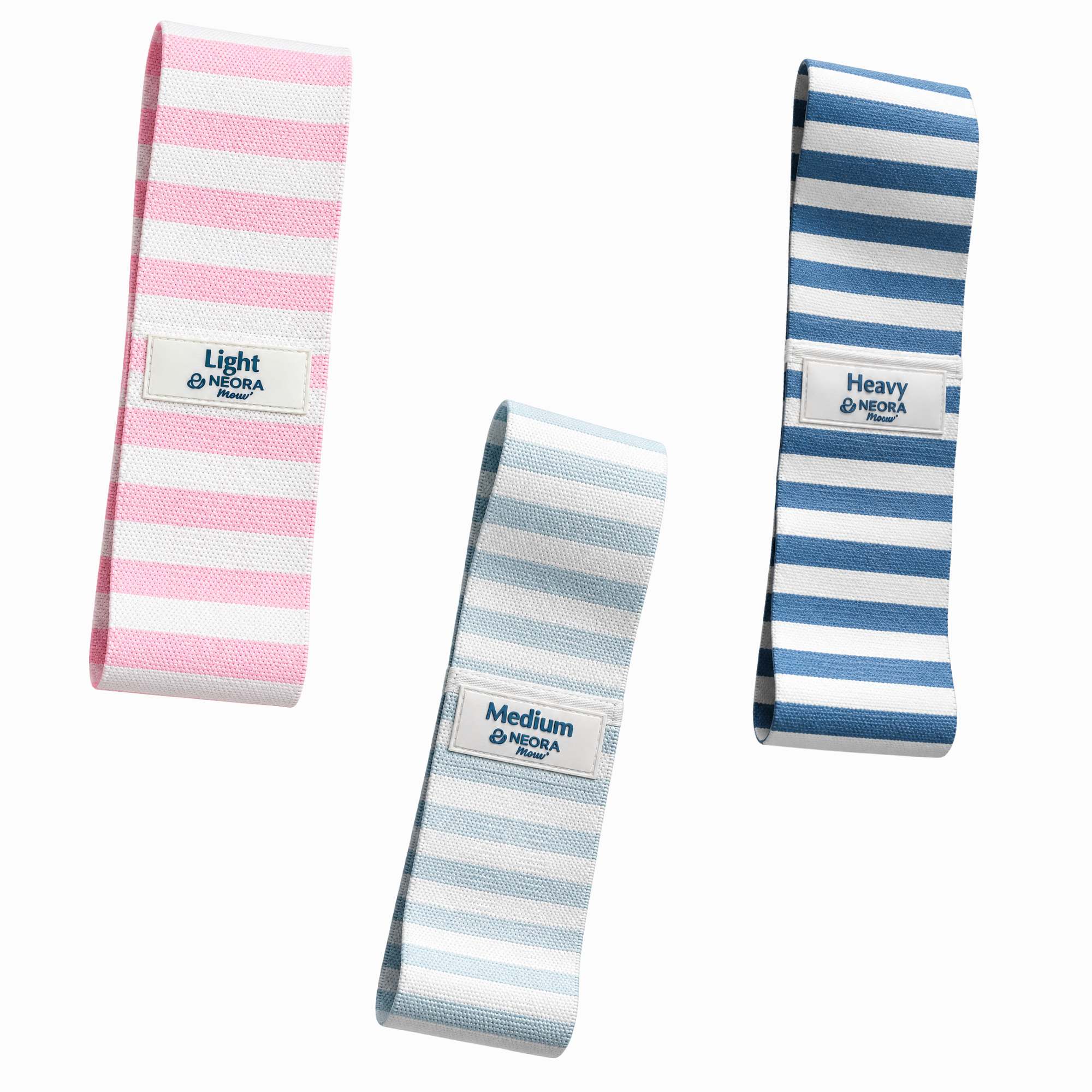 Bandes de résistance en tissu Neora Mouv' avec 3 niveaux de résistance pour le bas du corps