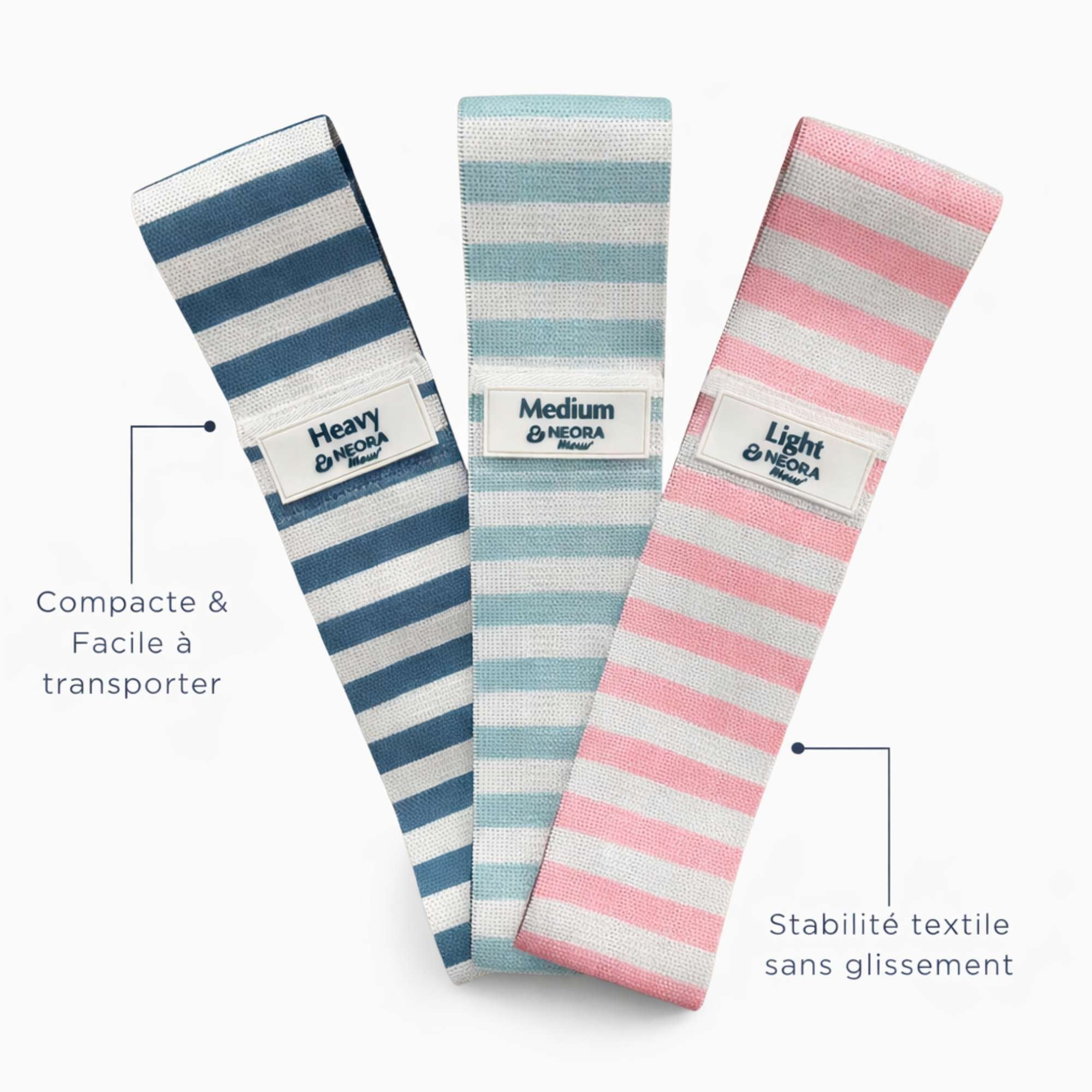 Detail Set 3 bandes larges resistance collection mariniere Neora Mouv