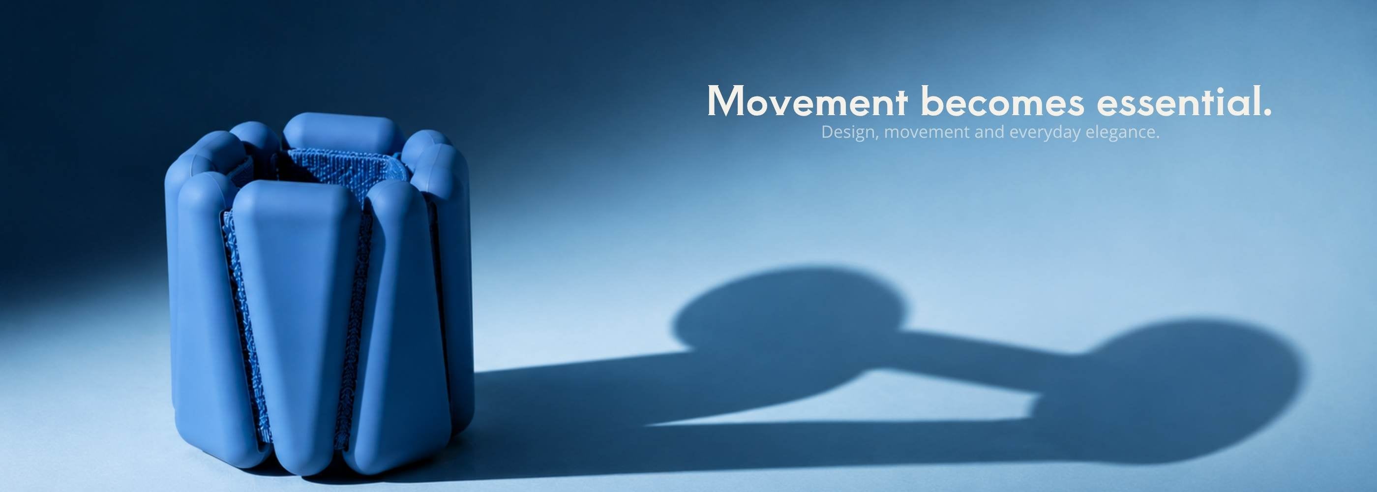Neora Mouv' weighted fitness bracelets in signature blue, premium fitness accessory designed for Pilates, strength training and everyday movement.