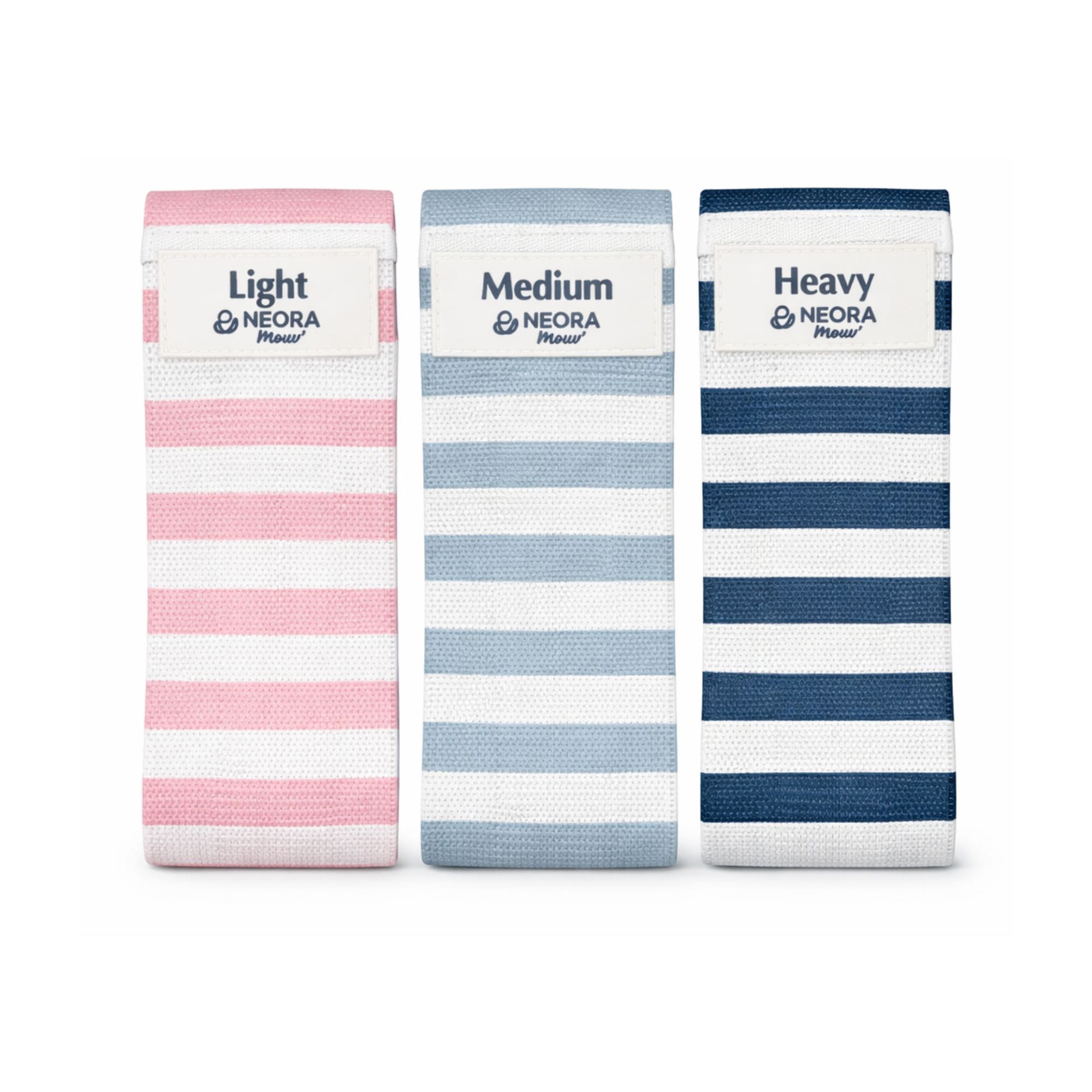 Set des 3 bandes larges resistance collection mariniere tissu Light medium Heavy Neora Mouv